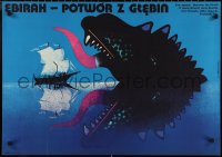 2k0468 GODZILLA VS. THE SEA MONSTER Polish 23x33 1978 Gojira, Ebira, cool Wasilewski art, Toho!