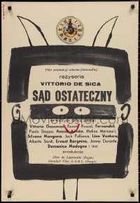 2k0476 LAST JUDGMENT Polish 23x34 1963 Vittorio De Sica, Vittorio Gassman, Aimee, Witold Janowski!