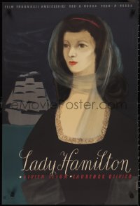 2k0501 THAT HAMILTON WOMAN Polish 23x34 1957 Wenzel art of pretty Vivien Leigh as Lady Hamilton!
