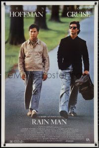 2k1255 RAIN MAN 1sh 1988 Tom Cruise & autistic Dustin Hoffman, directed by Barry Levinson!