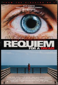 2k1262 REQUIEM FOR A DREAM 1sh 2000 addicts Jared Leto & Jennifer Connelly, cool eye image!