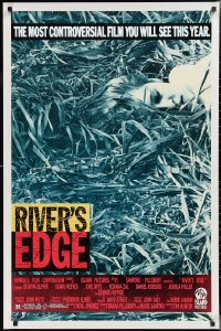 2k1278 RIVER'S EDGE 1sh 1986 Keanu Reeves, Glover, most controversial film you will see this year!