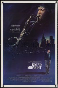 2k1286 ROUND MIDNIGHT int'l 1sh 1986 Dexter Gordon, saxophone, Steven Chorney art!