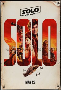 2k1314 SOLO teaser DS 1sh 2018 A Star Wars Story, Ehrenreich, Clarke, Harrelson, art of top cast!