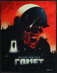 2k0181 NIGHT OF THE COMET artist signed 19x24 special poster 2014 horror close-up art by Gary Pullin!
