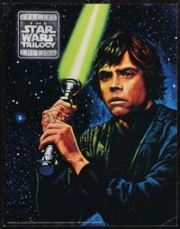 2k0187 STAR WARS TRILOGY 11x14 special poster 1996 cool art of Luke Skywalker with green lightsaber!
