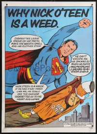 2k0189 SUPERMAN 12x17 English special poster 1981 telling us why evil Nick O'Teen is a weed!