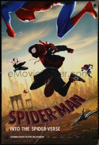 2k1326 SPIDER-MAN INTO THE SPIDER-VERSE int'l teaser DS 1sh 2018 Nicolas Cage in title role, cast!