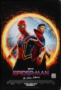 2k1331 SPIDER-MAN: NO WAY HOME advance DS 1sh 2021 great action image w/ Tom Holland in title role!
