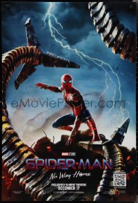 2k1330 SPIDER-MAN: NO WAY HOME teaser DS 1sh 2021 great action image w/ Tom Holland in title role!