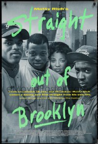 2k1346 STRAIGHT OUT OF BROOKLYN 1sh 1991 Matty Rich's tale of growing up black in New York City!