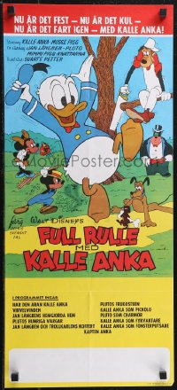 2k0263 FULL RULLE MED KALLE ANKA Swedish stolpe 1973 Walt Disney, images of Donald Duck and more!