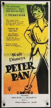 2k0265 PETER PAN Swedish stolpe 1953 Walt Disney animated cartoon fantasy classic, ultra rare!
