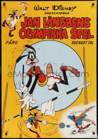 2k0259 SUPERSTAR GOOFY Swedish 1972 Disney, great different cartoon Olympics art!