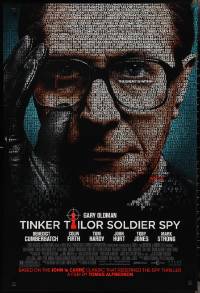 2k1378 TINKER TAILOR SOLDIER SPY advance DS 1sh 2011 cool image of Gary Oldman made of many numbers!