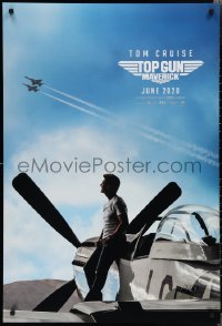 2k1382 TOP GUN: MAVERICK teaser DS 1sh 2021 Naval aviator Tom Cruise in title role on P-51 Mustang!