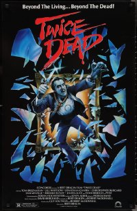 2k1399 TWICE DEAD 25x39 1sh 1988 cool horror artwork of undead killer by Craig!