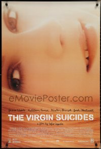 2k1411 VIRGIN SUICIDES 1sh 1999 Sofia Coppola directed, cool close-up image of pretty Kirstin Dunst!