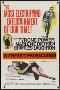 2k1421 WITNESS FOR THE PROSECUTION int'l 1sh 1958 Billy Wilder, Tyrone Power, Marlene Dietrich!