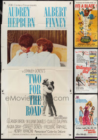 2m0495 LOT OF 5 FOLDED 1960s THREE-SHEETS 1960s Two For the Road, Pleasure Seekers & more!