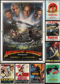 2m0110 LOT OF 9 FOLDED ITALIAN TWO-PANELS 1960s-1980s great images from a variety of movies!