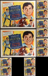 2m0857 LOT OF 18 UNFOLDED AS YOU LIKE IT R49 HALF-SHEETS R1949 Laurence Olivier, Shakespeare!