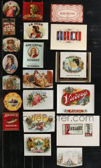 2m0743 LOT OF 20 CRATE OR BOX LABELS 1930s great logos for a variety of different products!