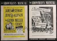 2m0119 LOT OF 2 UNIVERSAL PICTURES JIMMY STEWART PRESSBOOKS 1950s Glenn Miller Story, Thunder Bay!