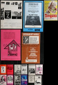 2m0116 LOT OF 25 FOREIGN FILM PRESSBOOKS 1950s-1970s advertising for a variety of movies!
