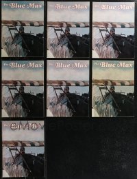 2m0564 LOT OF 7 BLUE MAX SOUVENIR PROGRAM BOOKS 1966 George Peppard, James Mason, WWI pilots!