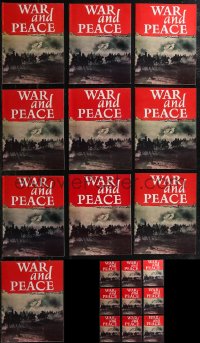 2m0553 LOT OF 19 WAR & PEACE ENGLISH SOUVENIR PROGRAM BOOKS 1966 Sergei Bondarchuk, Leo Tolstoy!