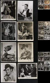 2m0643 LOT OF 44 ERROL FLYNN COLOR & BLACK & WHITE 8X10 STILLS 1930s-1950s scenes & portraits!