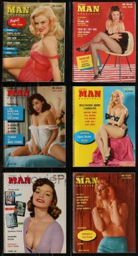 2m0609 LOT OF 6 MODERN MAN QUARTERLY VOLUMES 8-13 MAGAZINES 1957-1958 sexy nude images & more!