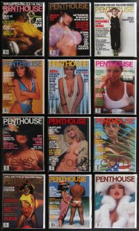 2m0591 LOT OF 12 PENTHOUSE 1987 MAGAZINES 1987 every issue from that year, sexy nude images!