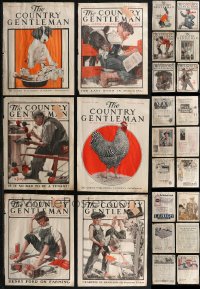 2m0539 LOT OF 12 COUNTRY GENTLEMAN MAGAZINE COVERS 1910s-1920s a variety of cool artwork images!
