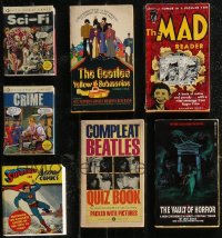 2m0747 LOT OF 7 SMALL SOFTCOVER & PAPERBACK BOOKS 1960s-2010s Superman, Beatles, MAD & more!