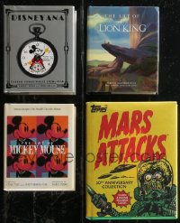 2m0749 LOT OF 4 SMALL HARDCOVER BOOKS 1990s-2000s Disneyana, Mars Attacks, Lion King, Mickey Mouse