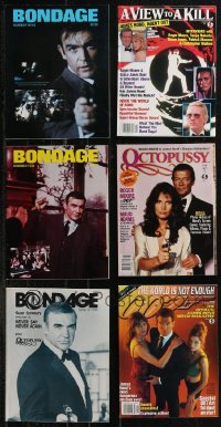 2m0610 LOT OF 6 JAMES BOND MAGAZINES 1980s-1990s Sean Connery & Roger Moore as 007!