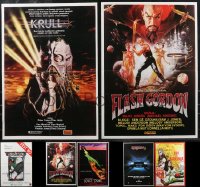 2m0926 LOT OF 9 FORMERLY FOLDED HORROR/SCI-FI YUGOSLAVIAN POSTERS 1970s-1980s cool movie images!