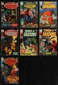 2m0401 LOT OF 7 TOWER OF SHADOWS COMIC BOOKS 1969-1970 cool Marvel Comics horror stories!
