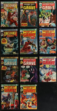 2m0396 LOT OF 11 1973 UNCANNY TALES REPRINT COMIC BOOKS 1973 cool Marvel Comics horror stories!