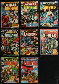 2m0399 LOT OF 8 WORLDS UNKNOWN COMPLETE SET COMIC BOOKS 1973-1974 Marvel Comics fantasy stories!