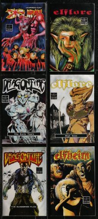 2m0404 LOT OF 6 NIGHT WYND COMIC BOOKS 1990s Dragonfire, Elflore, Elfheim, Vampire's Hunt Samurai!