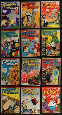 2m0370 LOT OF 12 ACG COMIC BOOKS 1950s-1960s Forbidden Worlds, Unknown Worlds, Herbie!