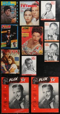 2m0600 LOT OF 11 NON-US MOVIE MAGAZINES 1950s-1980s filled with great images & information!