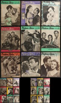 2m0575 LOT OF 27 ENGLISH PICTURE SHOW MOVIE MAGAZINES 1940s-1950s filled with great images & info!
