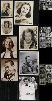 2m0655 LOT OF 28 DANISH & US FAN PHOTOS & 8X10 STILLS 1930s-1960s portraits of top stars & more!