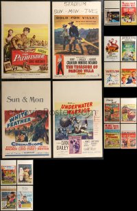 2m0542 LOT OF 22 FOLDED WINDOW CARDS 1950s great images from a variety of different movies!