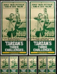 2m0487 LOT OF 10 FOLDED R70S TARZAN'S THREE CHALLENGES AUSTRALIAN DAYBILLS 1970 Jock Mahoney!