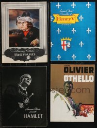 2m0570 LOT OF 4 LAURENCE OLIVIER SOUVENIR PROGRAM BOOKS 1940s-1960s Othello, Hamlet, Henry V!